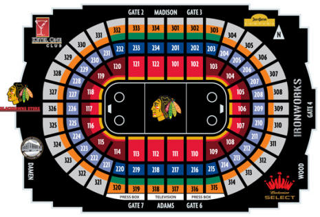 Chicago Blackhawks Seating Chart
